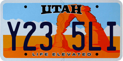 UT license plate Y235LI