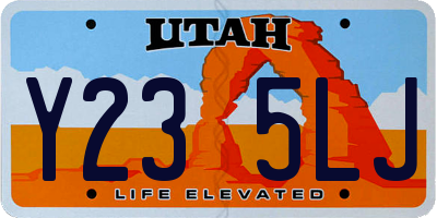 UT license plate Y235LJ