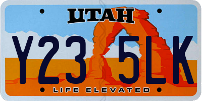 UT license plate Y235LK