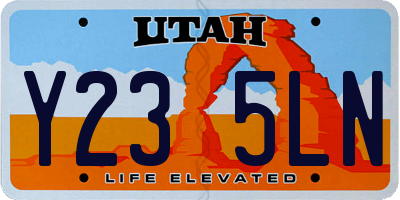 UT license plate Y235LN
