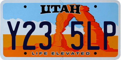 UT license plate Y235LP