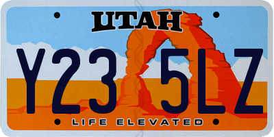UT license plate Y235LZ