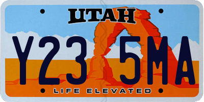 UT license plate Y235MA