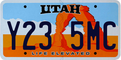 UT license plate Y235MC