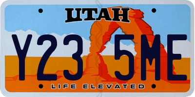 UT license plate Y235ME