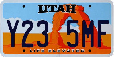 UT license plate Y235MF