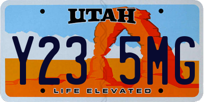 UT license plate Y235MG