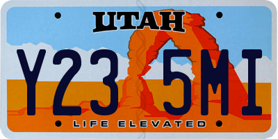 UT license plate Y235MI