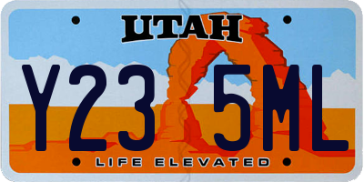 UT license plate Y235ML
