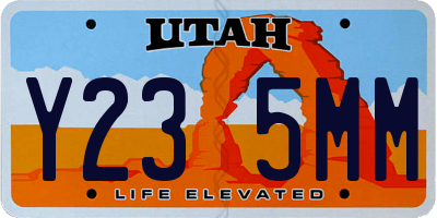 UT license plate Y235MM