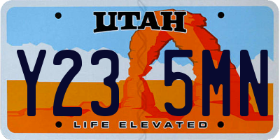 UT license plate Y235MN