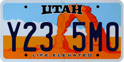 UT license plate Y235MO