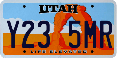 UT license plate Y235MR