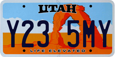 UT license plate Y235MY