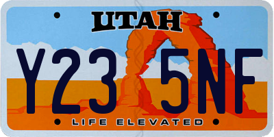 UT license plate Y235NF