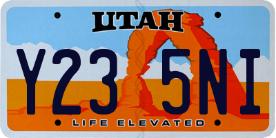 UT license plate Y235NI