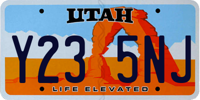 UT license plate Y235NJ