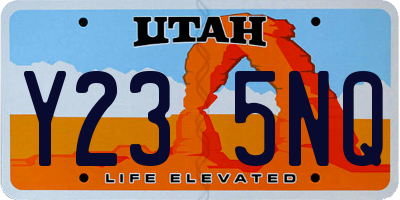 UT license plate Y235NQ
