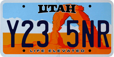 UT license plate Y235NR
