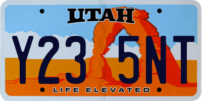 UT license plate Y235NT