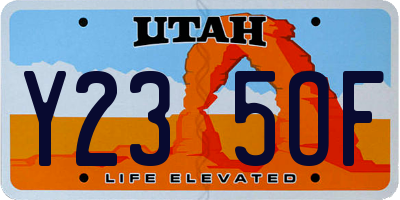 UT license plate Y235OF
