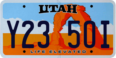 UT license plate Y235OI