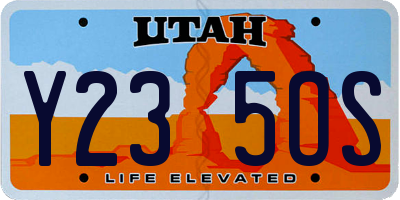 UT license plate Y235OS