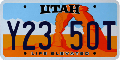 UT license plate Y235OT