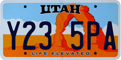UT license plate Y235PA