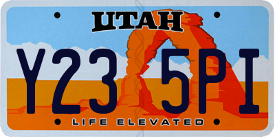 UT license plate Y235PI