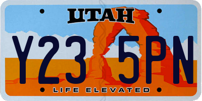 UT license plate Y235PN