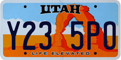 UT license plate Y235PO