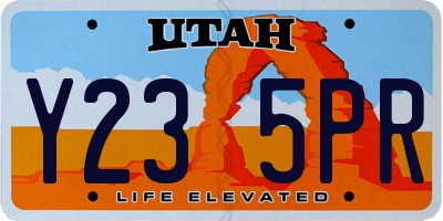 UT license plate Y235PR
