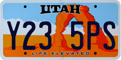 UT license plate Y235PS