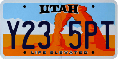 UT license plate Y235PT