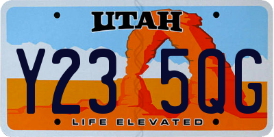 UT license plate Y235QG