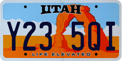 UT license plate Y235QI