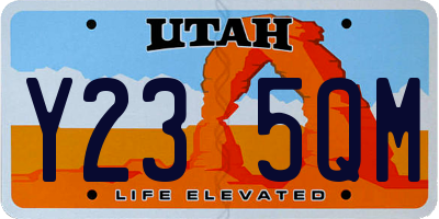 UT license plate Y235QM