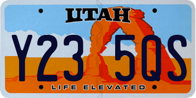 UT license plate Y235QS