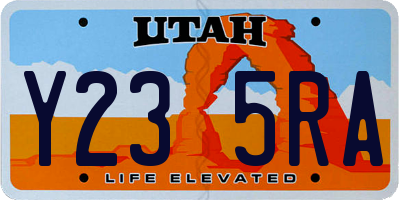 UT license plate Y235RA