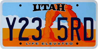 UT license plate Y235RD