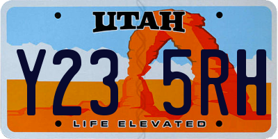 UT license plate Y235RH
