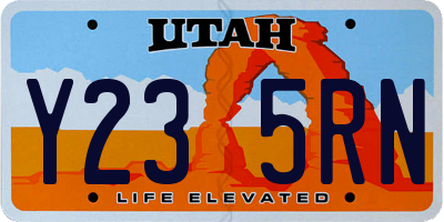 UT license plate Y235RN