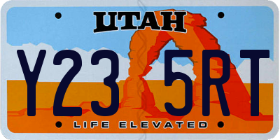 UT license plate Y235RT