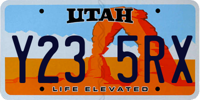UT license plate Y235RX
