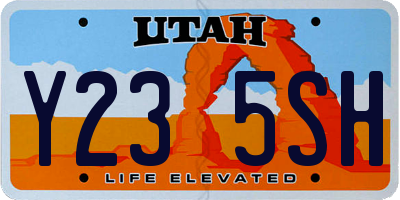 UT license plate Y235SH