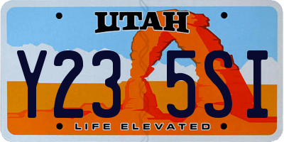 UT license plate Y235SI