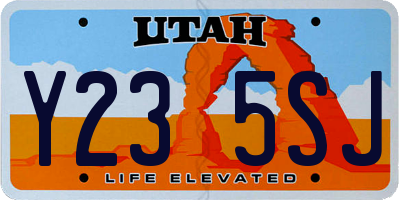UT license plate Y235SJ