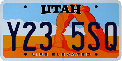 UT license plate Y235SQ