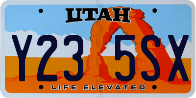 UT license plate Y235SX